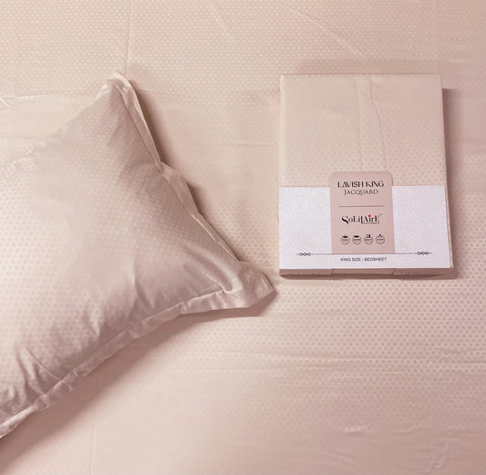 LAVISH JACQUARD BEDSHEET (KING-SIZE, SUPER-SOFT, Colours Available)