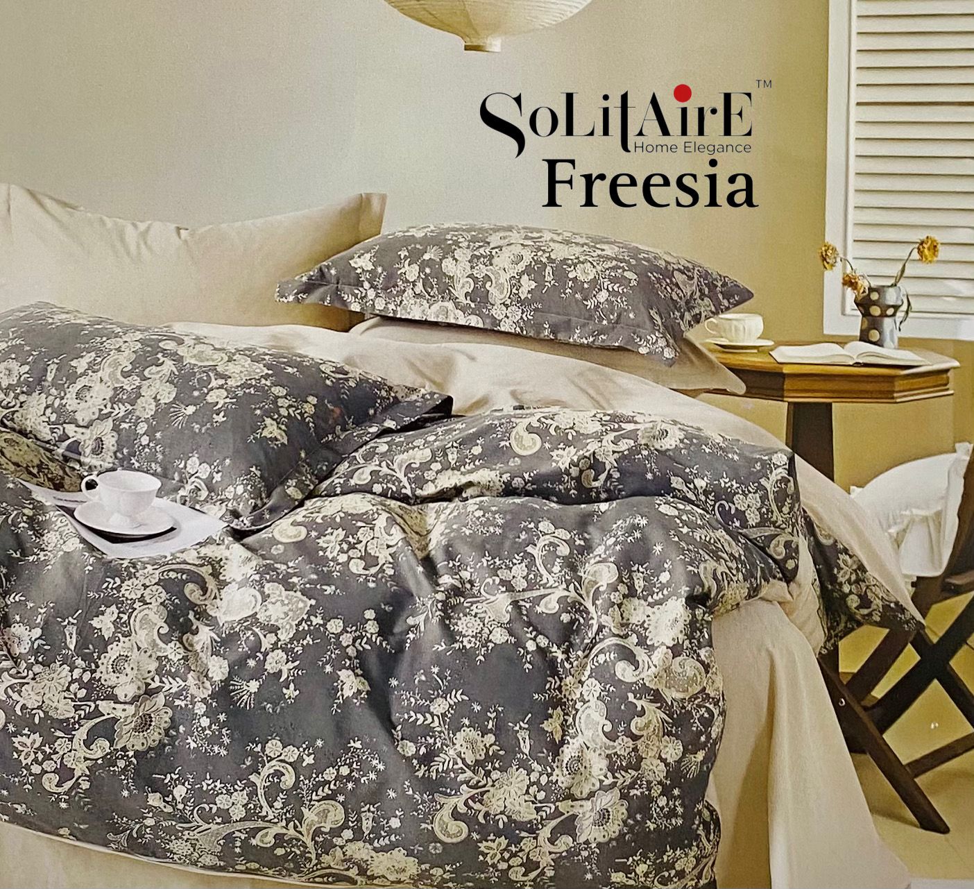 🌸 FREESIA 100% Cotton Queen Size Bedsheet Set