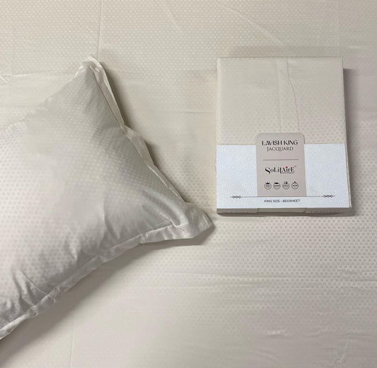 LAVISH JACQUARD BEDSHEET (KING-SIZE, SUPER-SOFT, Colours Available)