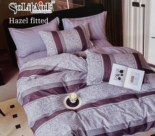HAZEL FITTED COTTON BEDSHEET (FITTED BEDSHEET) (Fits All Double-Bed Sizes)