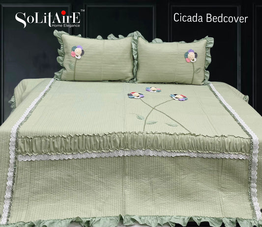 CICADA Quilted King Size Bedcover Set