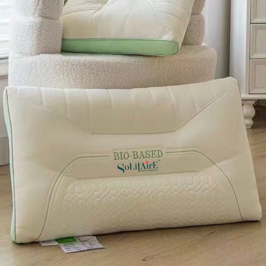 🌱 Solitaire Bio-Based Eco Pillow – Organic Tree Cellulose & Fiber Filling | Posture & Skin Friendly