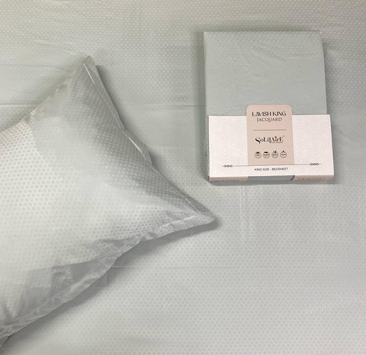 LAVISH JACQUARD BEDSHEET (KING-SIZE, SUPER-SOFT, Colours Available)