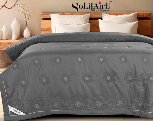 ✨ Solitaire Ultra Soft Embroidered Comforter – Double & Single Bed Sizes | Luxury Quilted Bedding