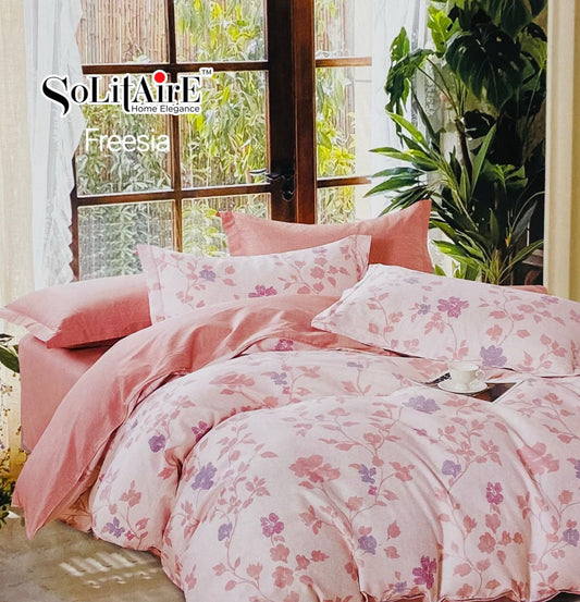 🌸 FREESIA 100% Cotton Queen Size Bedsheet Set