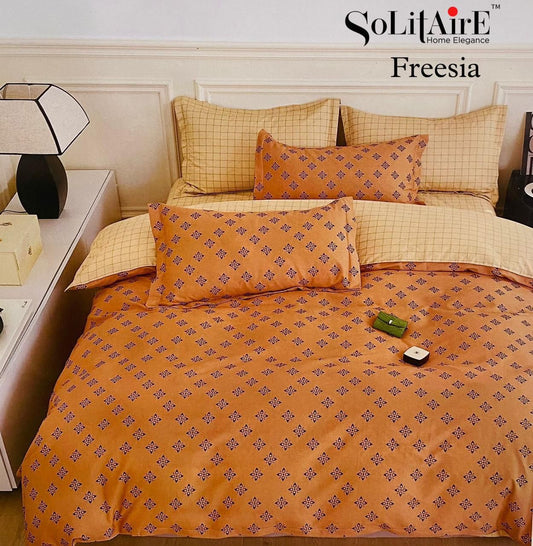 🌸 FREESIA 100% Cotton Queen Size Bedsheet Set