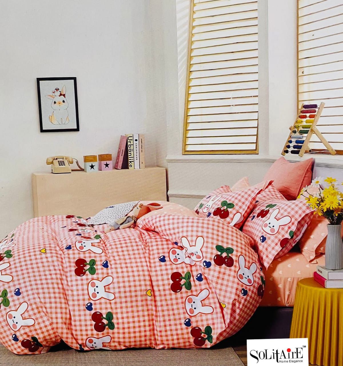 🌸 FREESIA 100% Cotton Queen Size Bedsheet Set