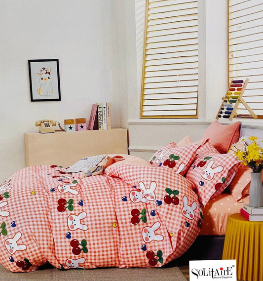🌸 FREESIA 100% Cotton Queen Size Bedsheet Set