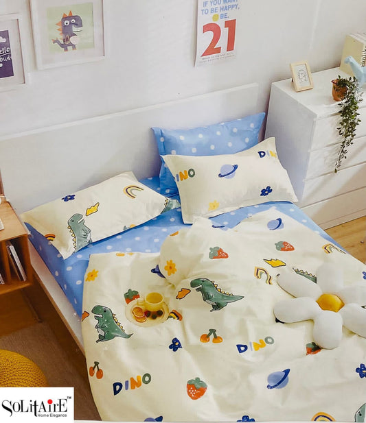 🌸 FREESIA 100% Cotton Queen Size Bedsheet Set