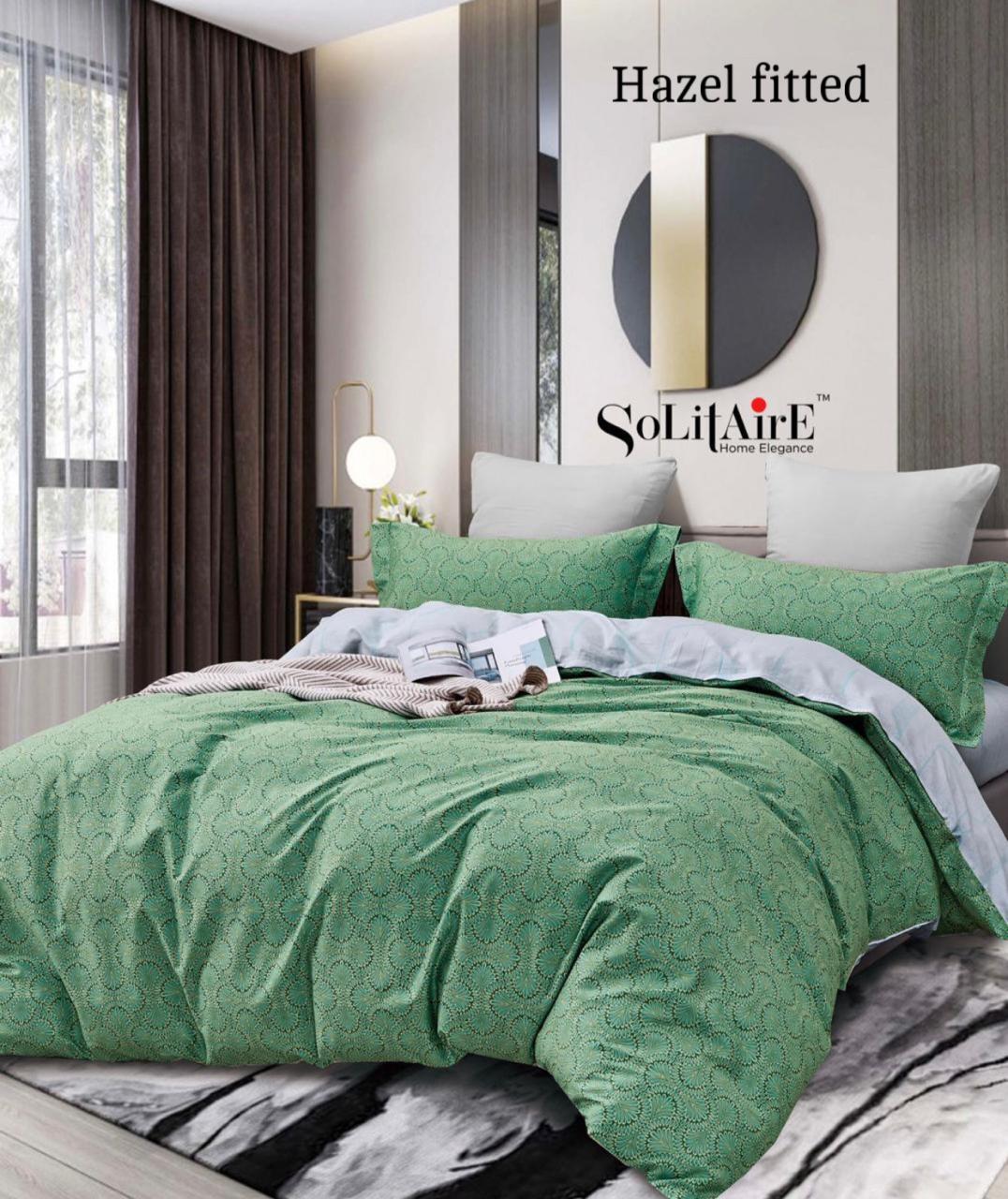 HAZEL FITTED COTTON BEDSHEET (FITTED BEDSHEET) (Fits All Double-Bed Sizes)