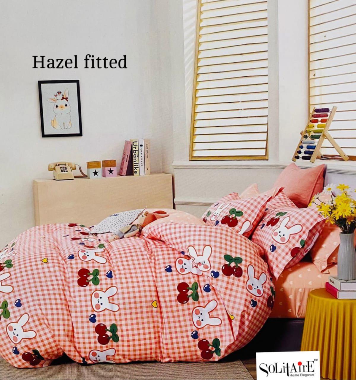HAZEL FITTED COTTON BEDSHEET (FITTED BEDSHEET) (Fits All Double-Bed Sizes)