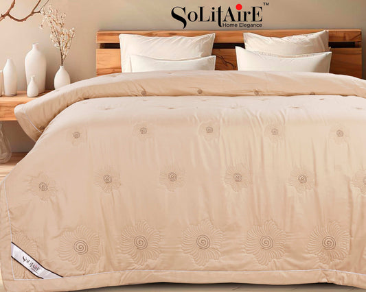 ✨ Solitaire Ultra Soft Embroidered Comforter – Double & Single Bed Sizes | Luxury Quilted Bedding