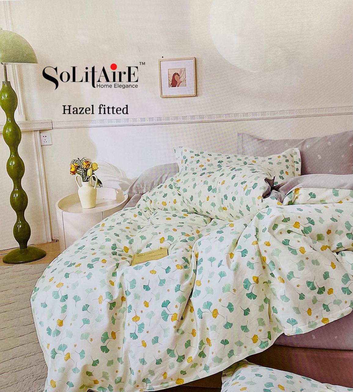 HAZEL FITTED COTTON BEDSHEET (FITTED BEDSHEET) (Fits All Double-Bed Sizes)