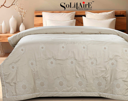 ✨ Solitaire Ultra Soft Embroidered Comforter – Double & Single Bed Sizes | Luxury Quilted Bedding