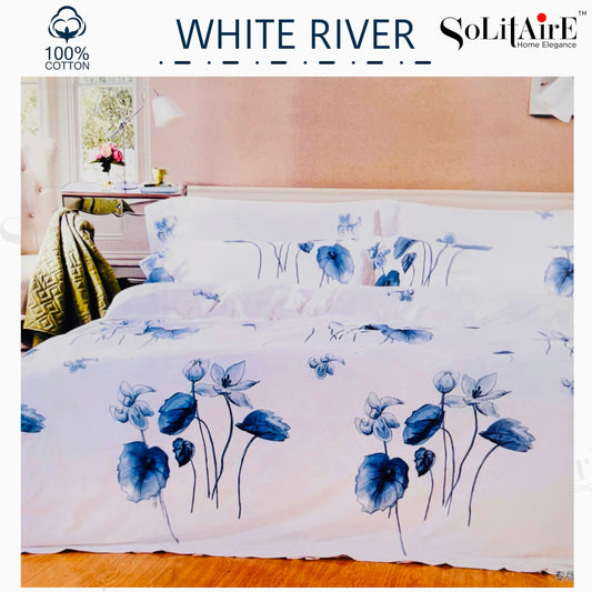 WHITE RIVER KING-SIZE COTTON BEDSHEET