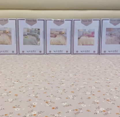 FLOWER BED King Size Jointless Bedsheet Set