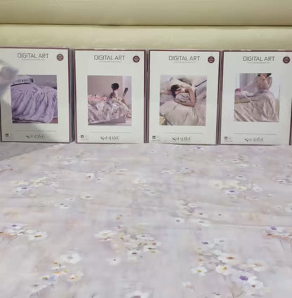 Digital Art 100% Cotton King Size Bedsheet Set