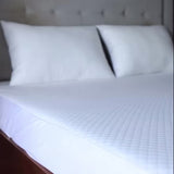 Waterproof Quilted Mattress Protector King Size with Elastic all around (White)
