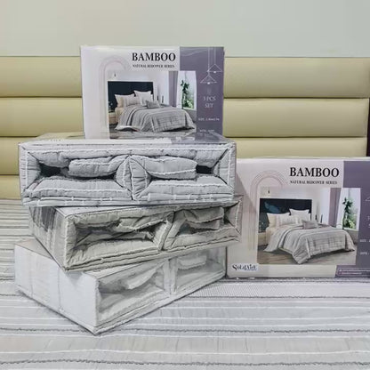 Bamboo Cotton King Size Bedcover with Pillow Cases