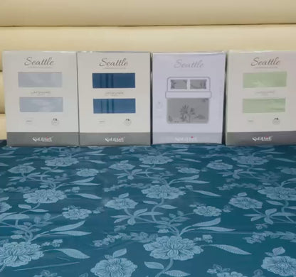 Seattle Jaquard King Size Jointless Bedsheet Set