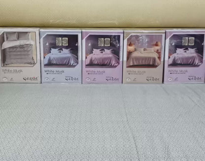 White Musk King Size 300 TC Cotton Bedsheet set