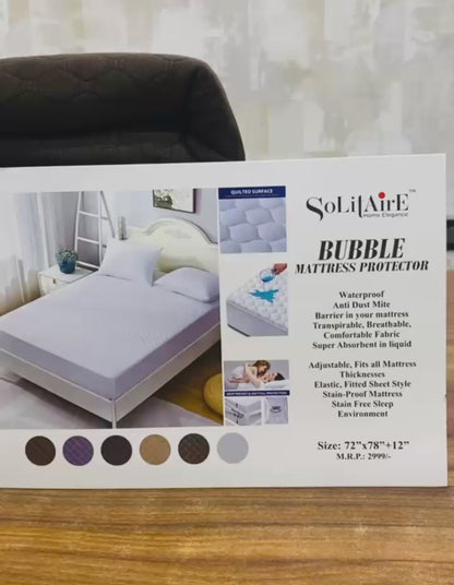 Bubble Quilted Mattress Protector With All Over Elastic