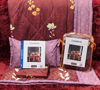 CARRIBEAN AC Set (Comforter + Sheet + Pillow covers)