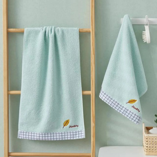 MIRAKI COTTON TOWELS (BATH AND HAND TOWELS) (Aqua)