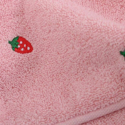 STRAWBERRY BATH & HAND TOWELS (Peach)