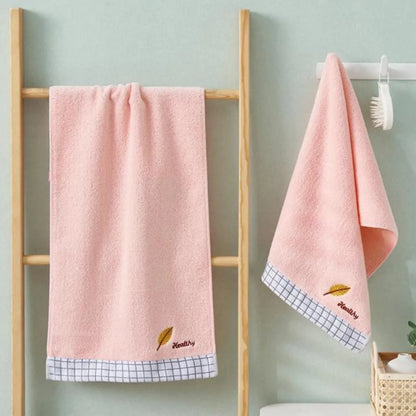 MIRAKI COTTON TOWELS (BATH AND HAND TOWELS) (Peach)
