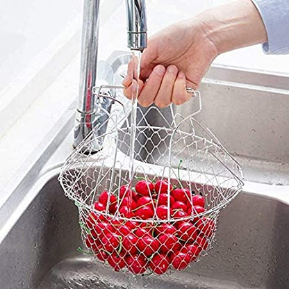 Cooking Basket Stainless Steel Foldable Net
