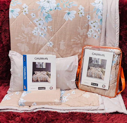 CARRIBEAN AC Set (Comforter + Sheet + Pillow covers)