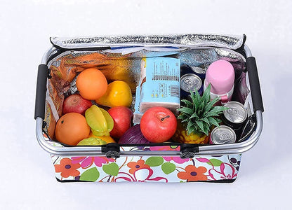 Insulated Travel Basket - Picnic Basket (Red)