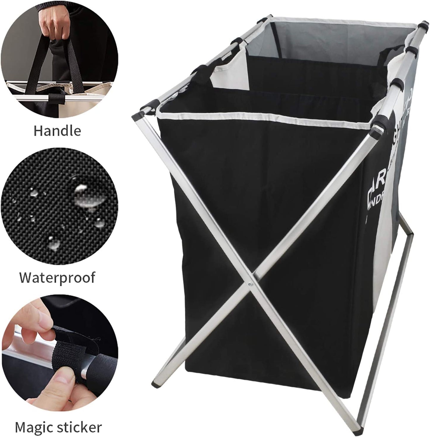 Dark-Light Laundry Basket (2 Sections)