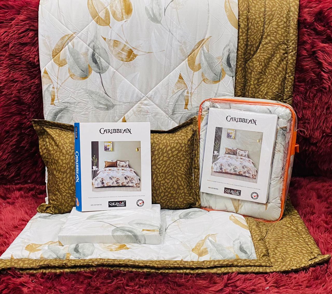 CARRIBEAN AC Set (Comforter + Sheet + Pillow covers)