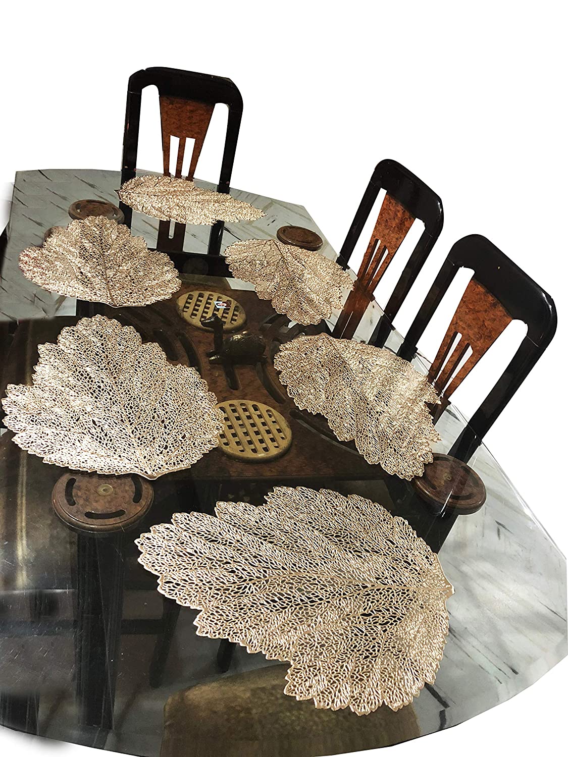 GOLDEN LEAF TABLE MAT (SET OF 6)