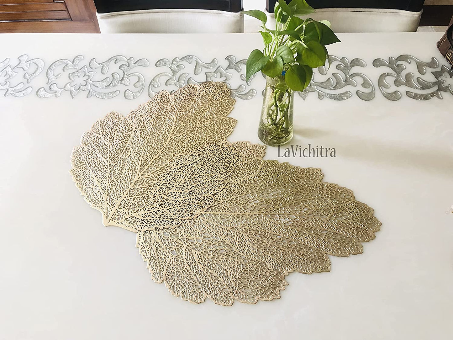 GOLDEN LEAF TABLE MAT (SET OF 6)