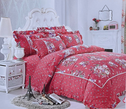 FORBED KING Bedsheet (with Frill Pillows)