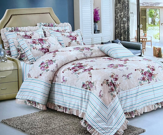 FORBED KING Bedsheet (with Frill Pillows)