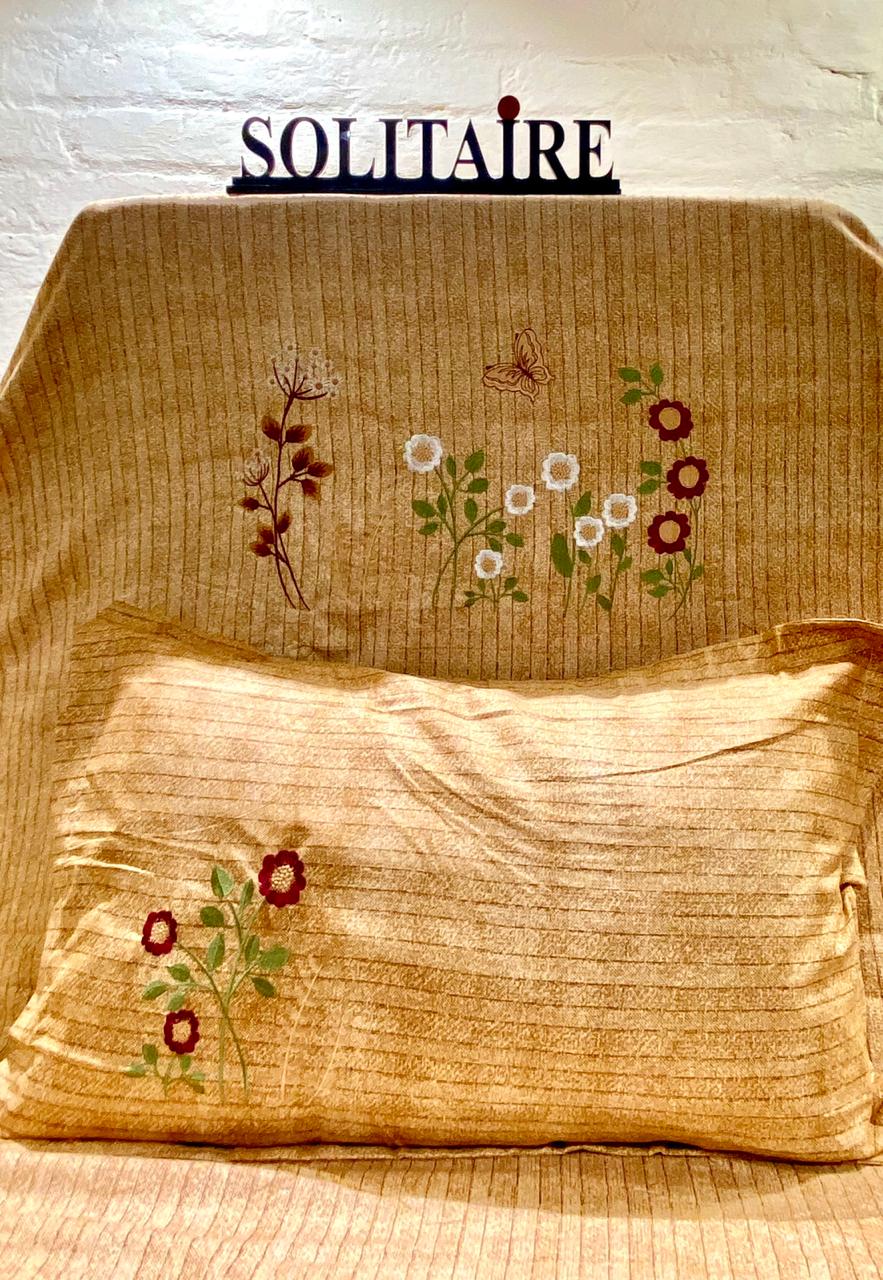 FIORELLA KING Bedsheet (hand embroidery)