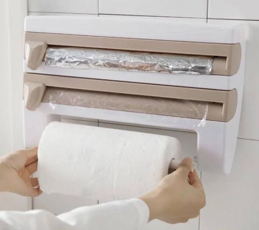 Triple Roll Tissue Dispenser & Holder Multipurpose Kitchen Organizer