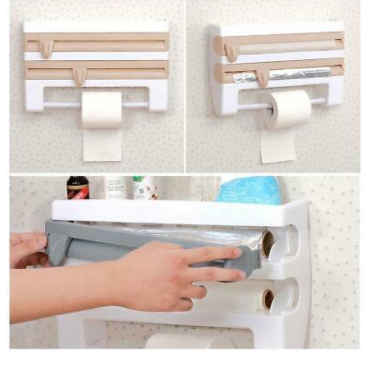 Triple Roll Tissue Dispenser & Holder Multipurpose Kitchen Organizer
