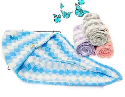 Microfiber Hair Towel Wrap (Ultra-Absorbing)