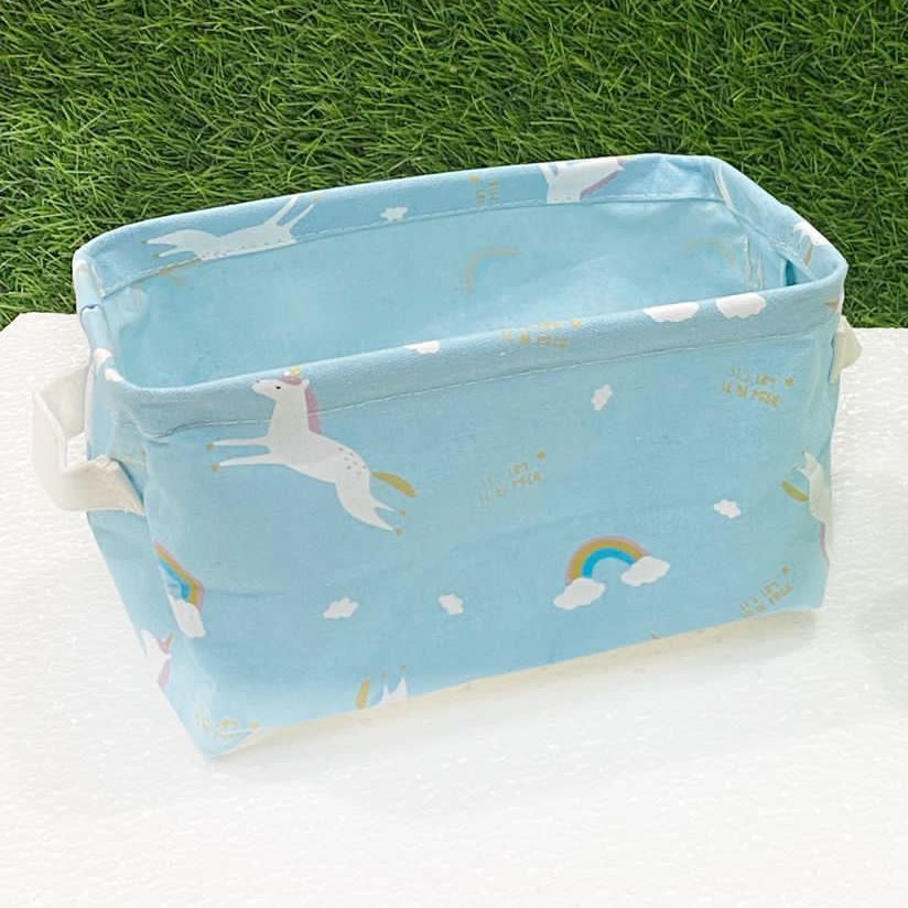 FOLDABLE STORAGE BASKET (Blue Rainbow) (1 Pc.)