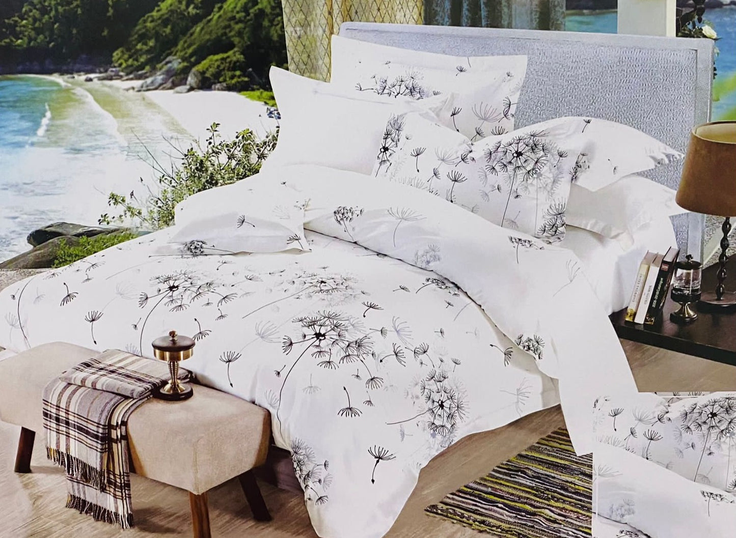 WHITE RIVER King Cotton Bedsheet