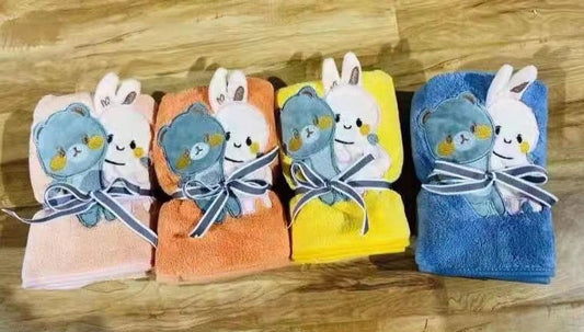 Super-Soft Microfiber Hand Towel (Bunny) (Set of 2)